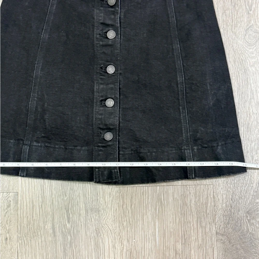 J. Crew Mercantle Women's Black‎ Button-Down Denim Mini Skirt Size 2 - Picture 6 of 8